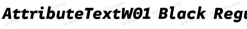 AttributeTextW01 Black Regular字体转换